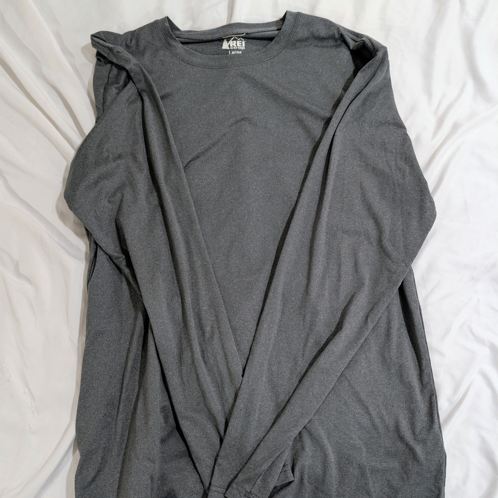 REI Men's Charcoal Long Sleeve Tee